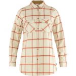Fjallraven Hemden | Damen Övik Twill Shirt LS W Chalk White-Cabin Red